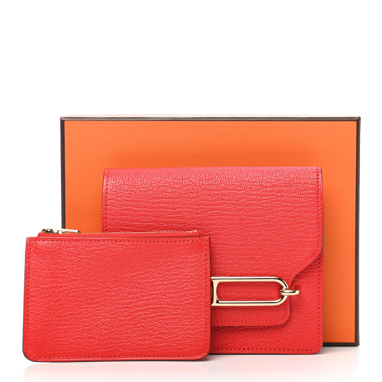 Hermes Chevre Mysore Roulis Slim Wallet Rose Texas 8 of 8