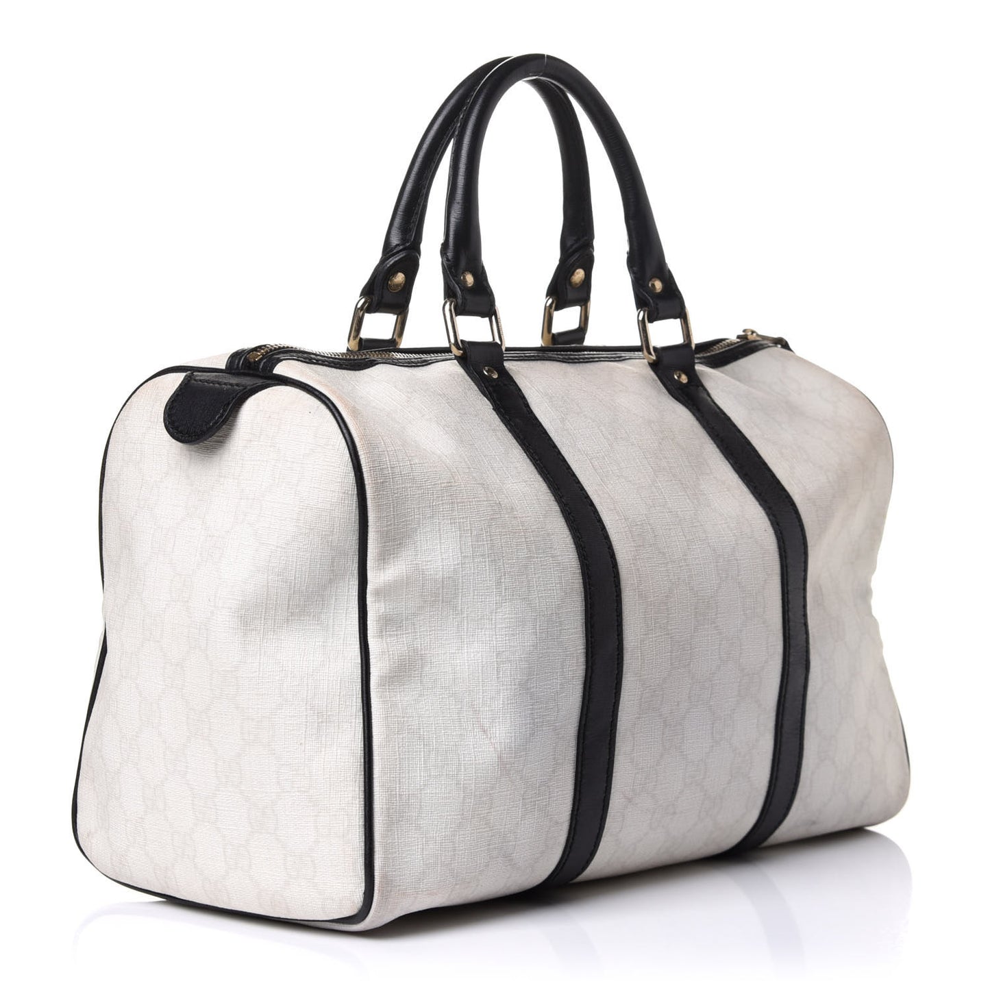 GG Plus Monogram Medium Joy Boston White Black