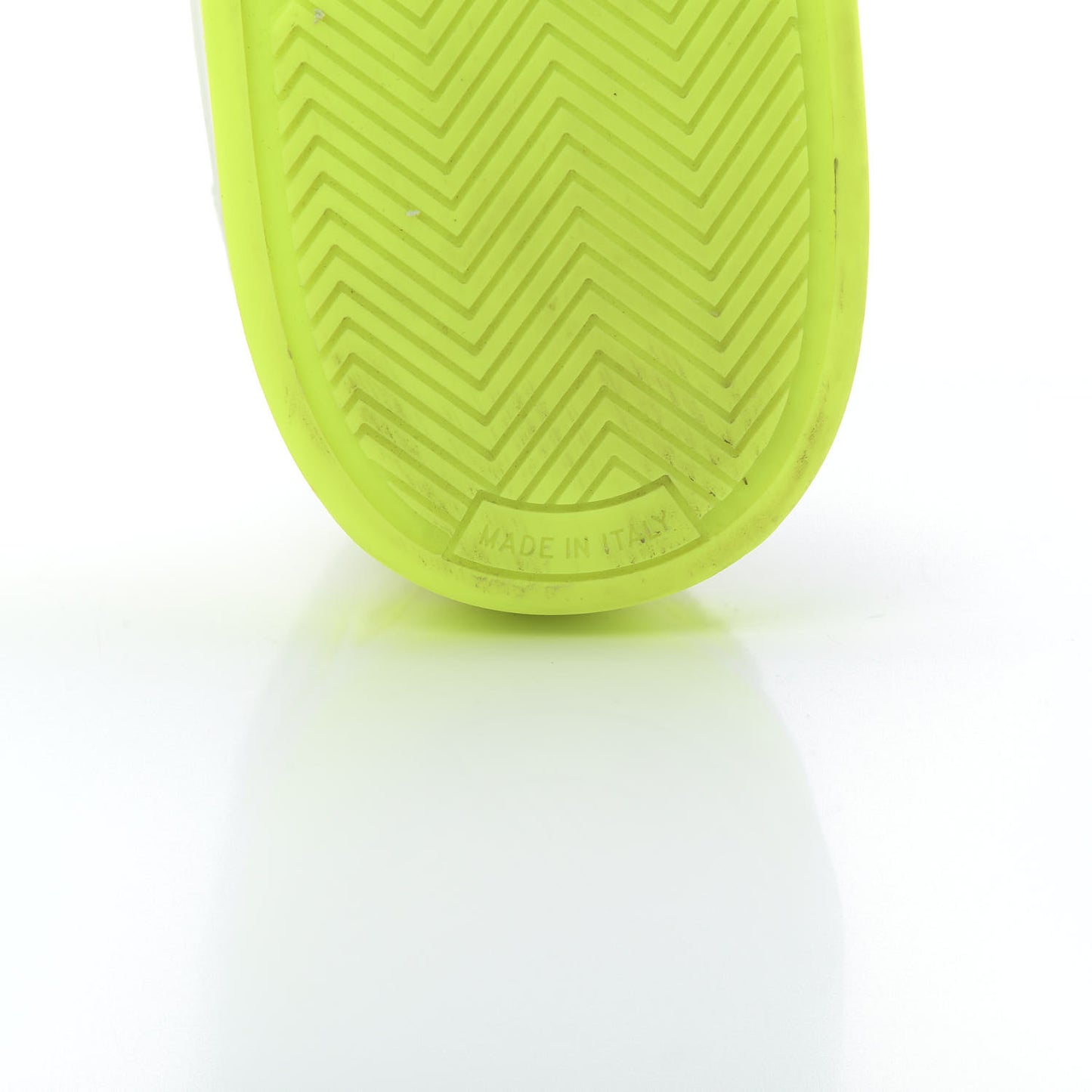 Calfskin Womens Logo Sneakers 38.5 White Yellow