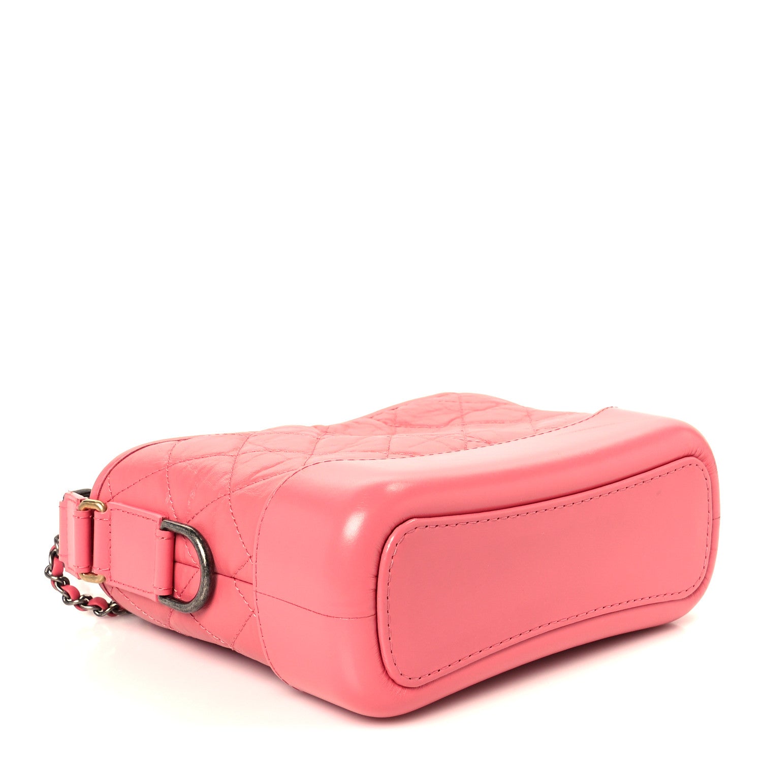 Chanel Aged Calfskin Quilted Small Gabrielle Hobo Pink 4 of 10