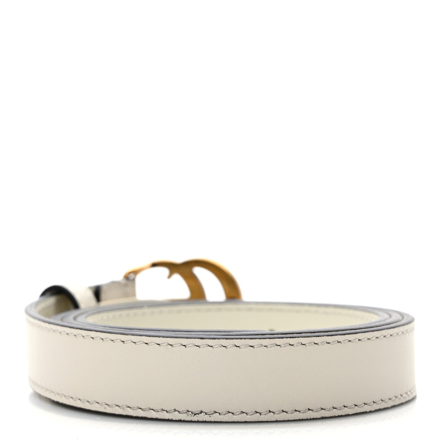Gucci Calfskin Double G 20mm Belt 85 34 Mystic White 2 of 4