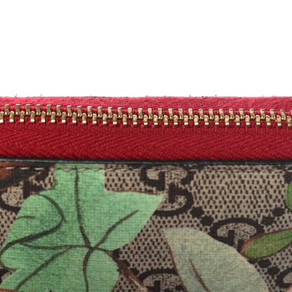 Gucci GG Supreme Monogram Tian Zip Around Wallet Beige Multicolor Red 10 of 10