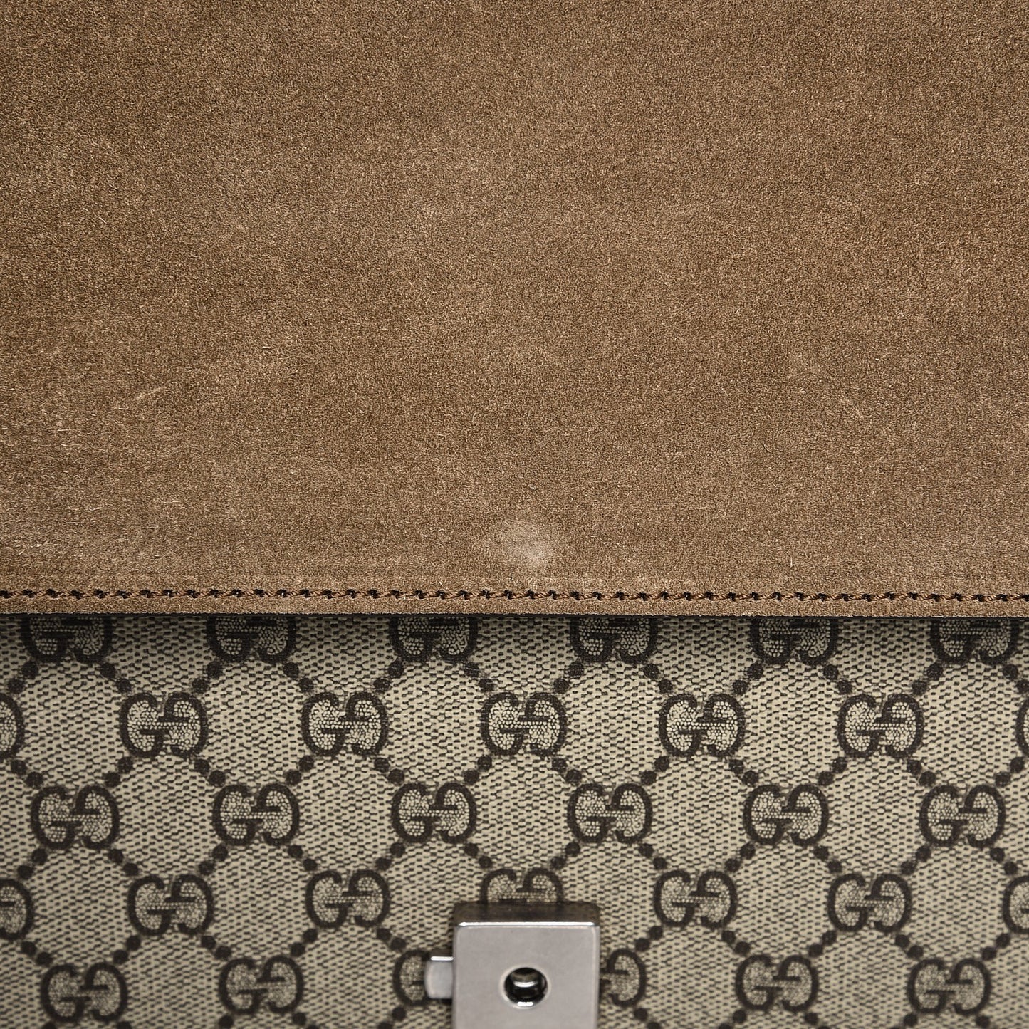 GG Supreme Monogram Medium Dionysus Shoulder Bag Taupe