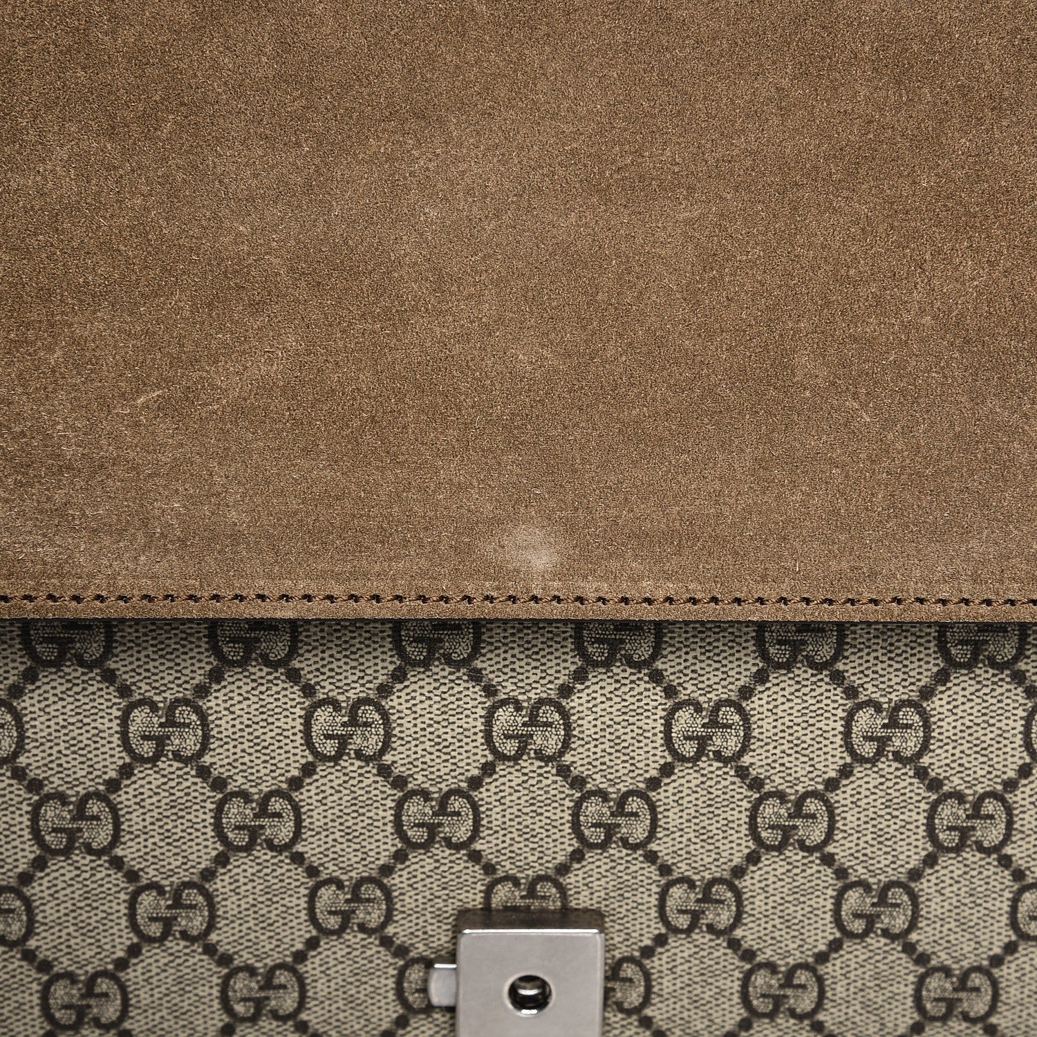 Gucci GG Supreme Monogram Medium Dionysus Shoulder Bag Taupe 8 of 11