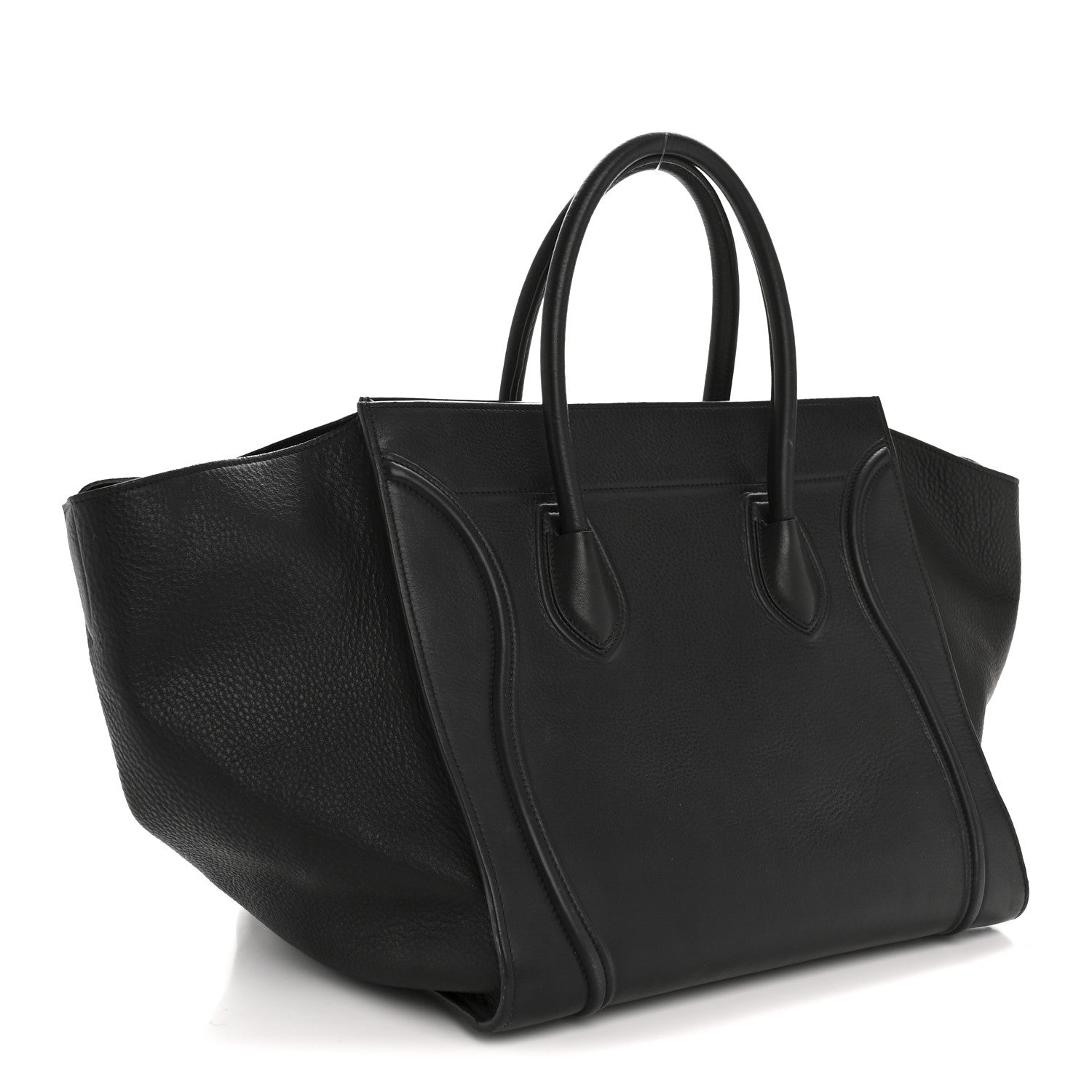 Celine Grained Calfskin Medium Phantom Luggage Black 3 of 14