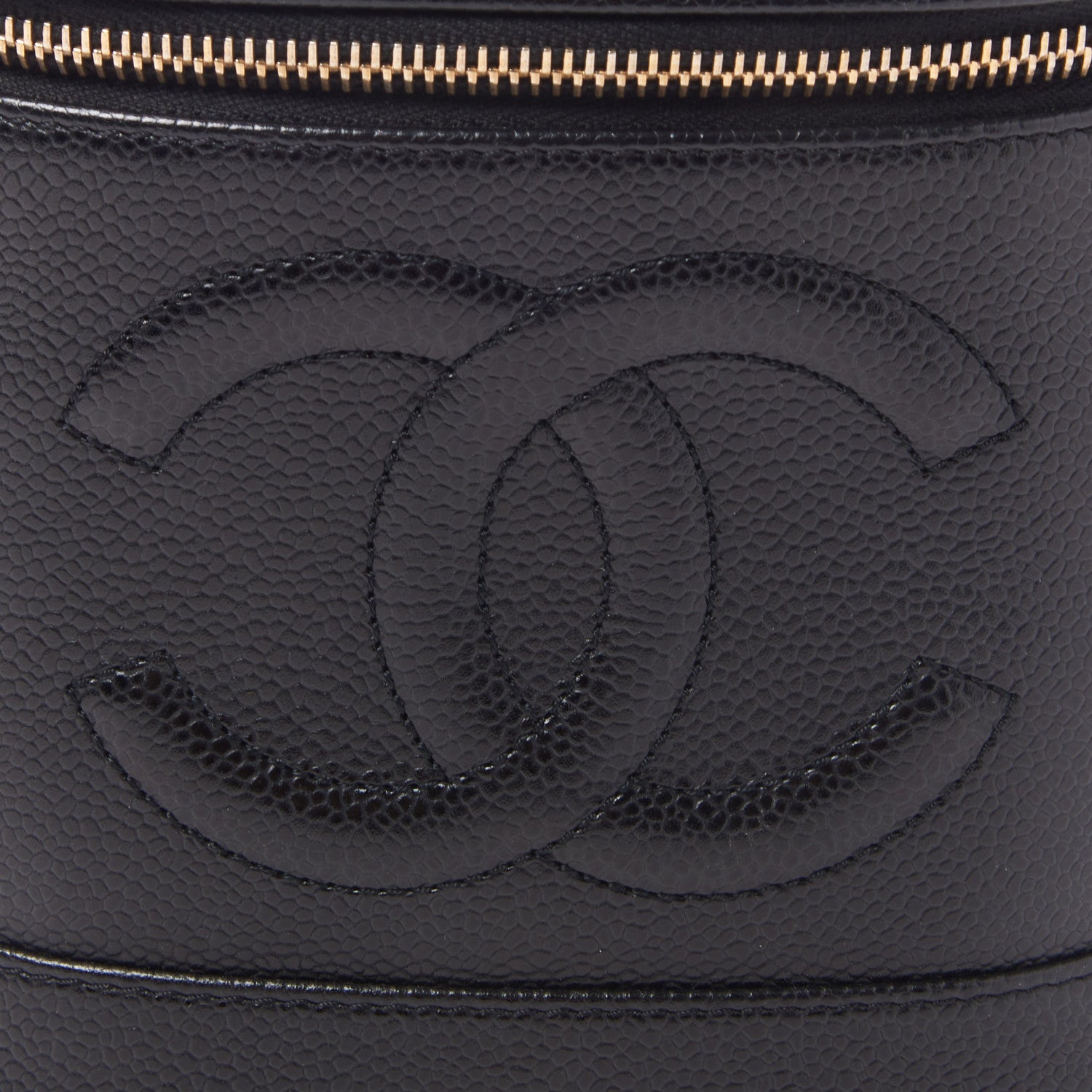 Chanel Caviar Vanity Cosmetic Case Black 7 of 9
