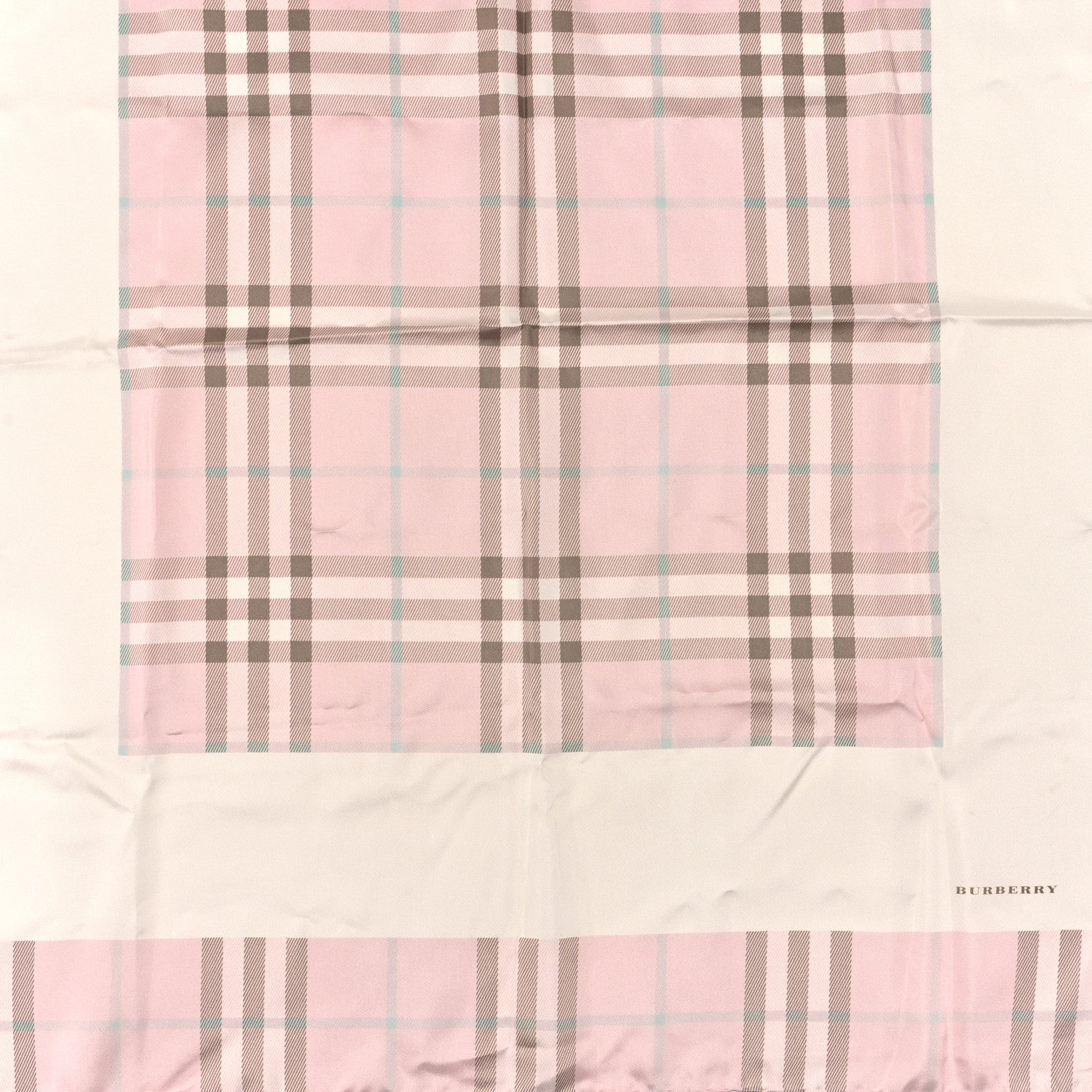 Burberry Silk Candy Check Square Scarf Pink 2 of 3