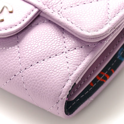 Chanel Caviar Quilted Classic 4 Key Holder Wallet Light Pink 9 of 10