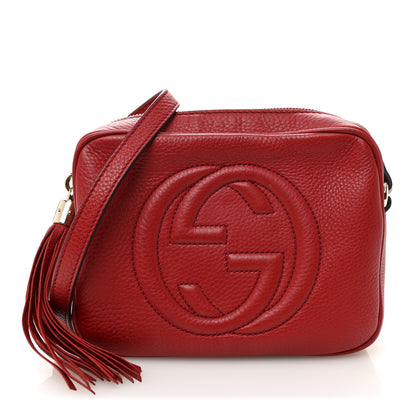 Gucci Pebbled Calfskin Small Soho Disco Bag Tabasco Red 1 of 10