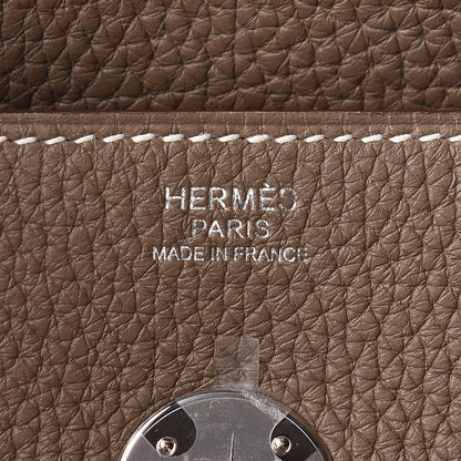 Hermes Taurillon Clemence Lindy 30 Etoupe 6 of 13