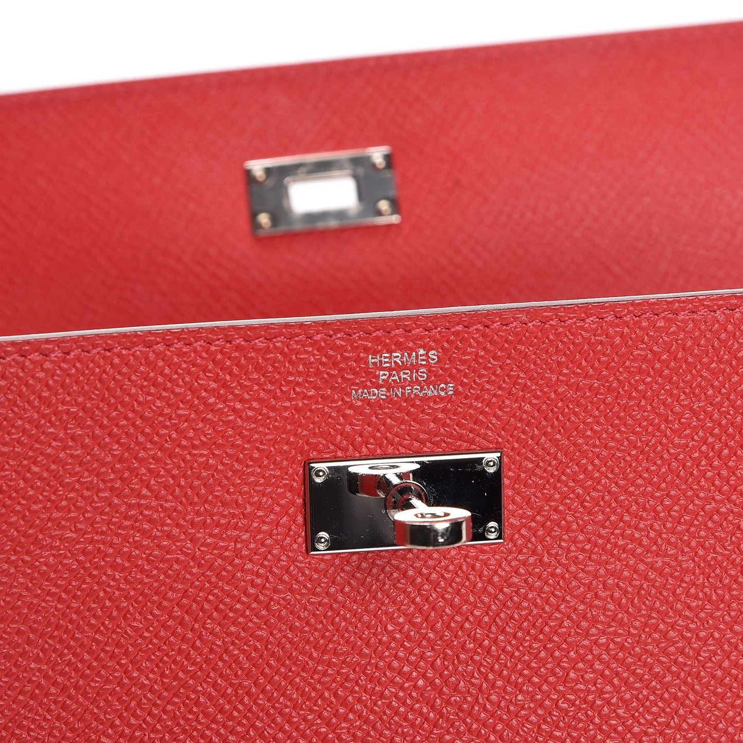 Epsom Kelly Longue Wallet Rouge Casaque