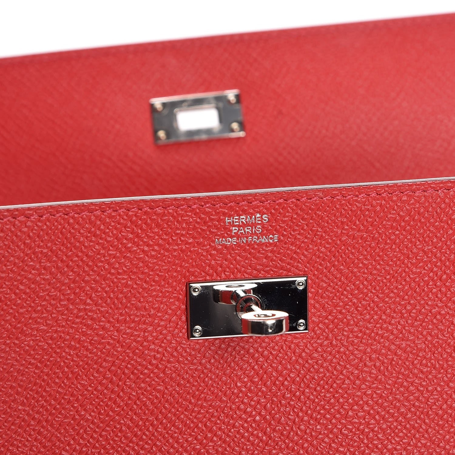 Hermes Epsom Kelly Longue Wallet Rouge Casaque 5 of 7