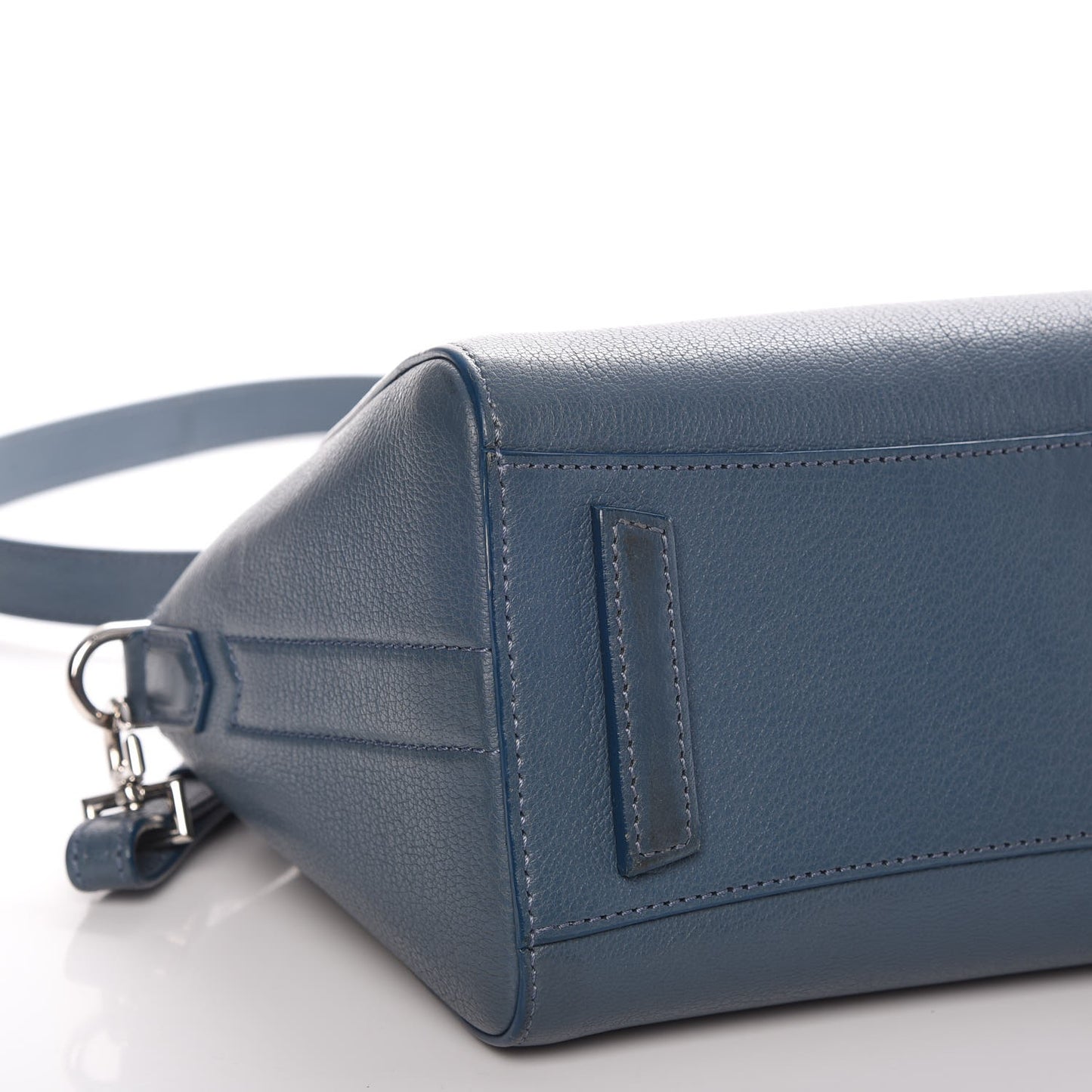 Sugar Goatskin Mini Antigona Mineral Blue