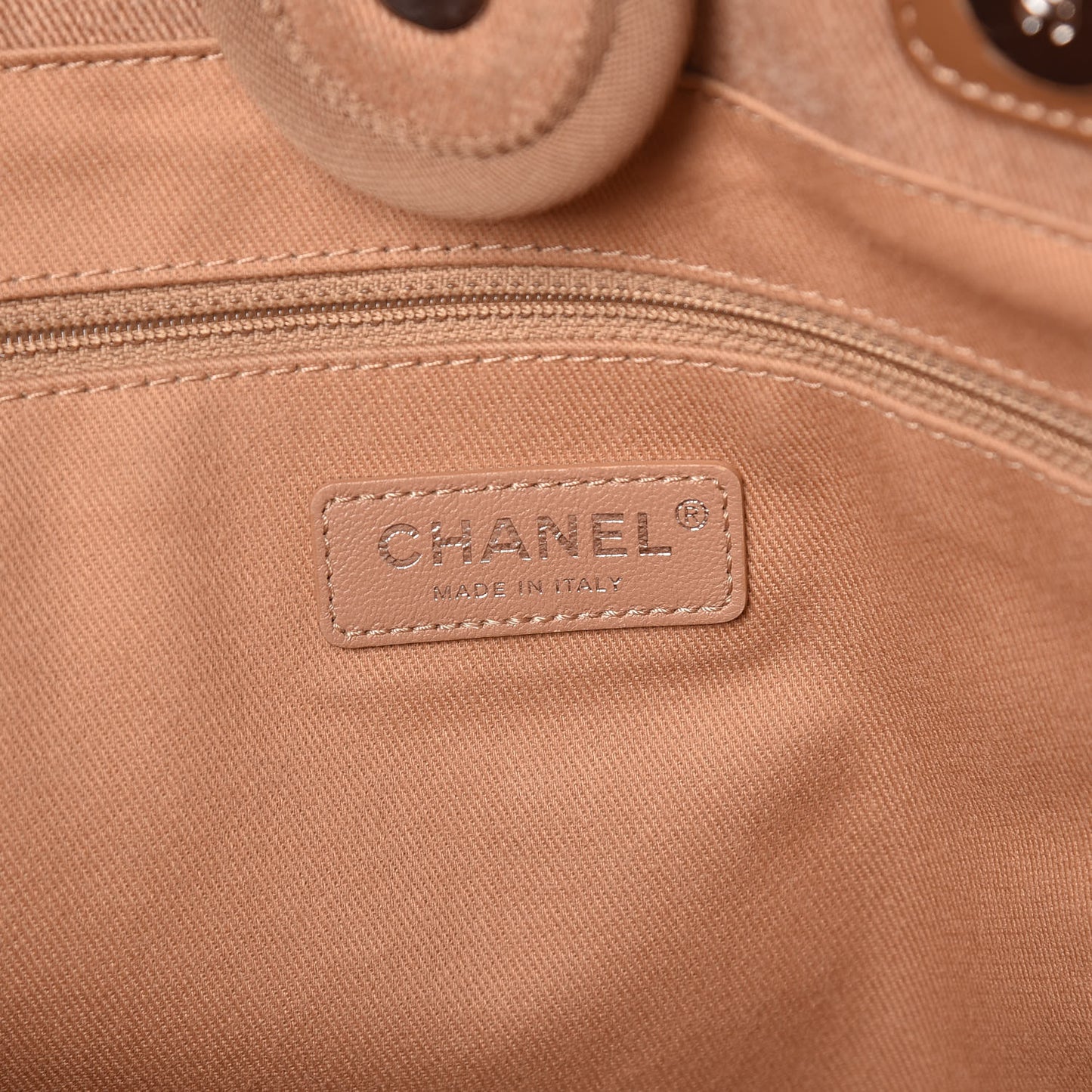 Canvas Sequin Small Deauville Tote Ecru