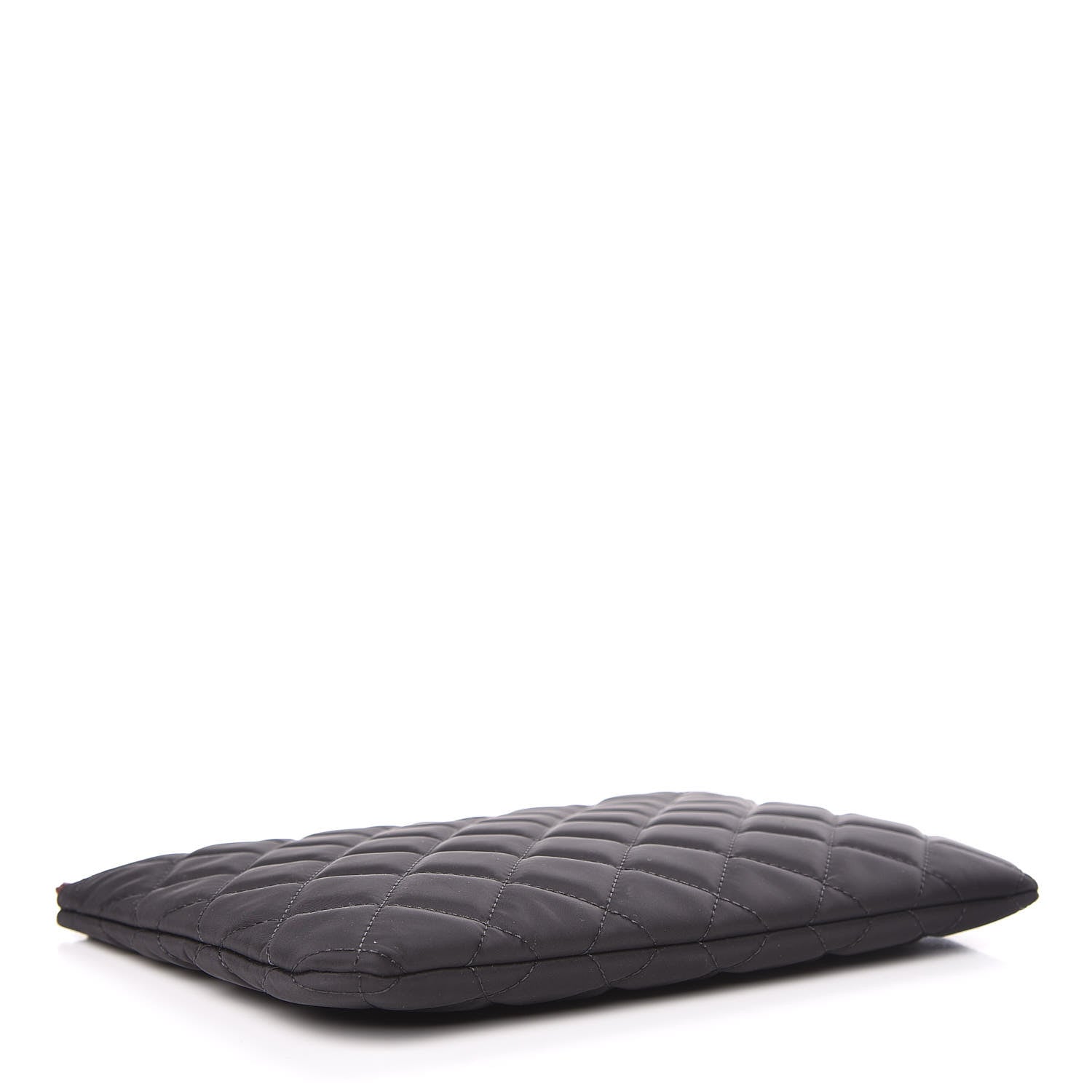 Chanel Nylon Quilted Medium Cosmetic Case Black 4 of 12