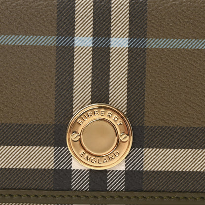 Burberry Halton Vintage Check Continental Wallet Olive Green 7 of 9