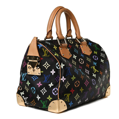 Louis Vuitton Monogram Multicolor Speedy 30 Black 3 of 17