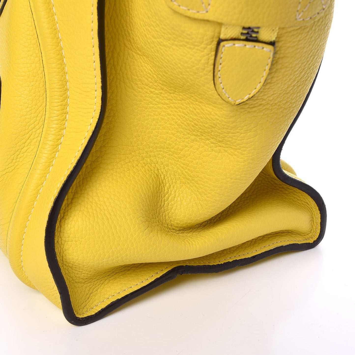 Drummed Calfskin Mini Luggage Citron