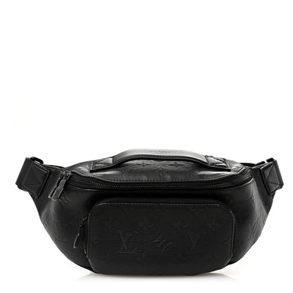 Louis Vuitton Calfskin Monogram Shadow Rush Bumbag Black 3 of 10