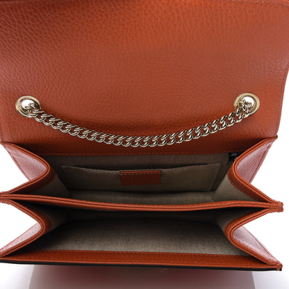 Gucci Dollar Calfskin Small Interlocking G Shoulder Bag Sun Orange 5 of 10