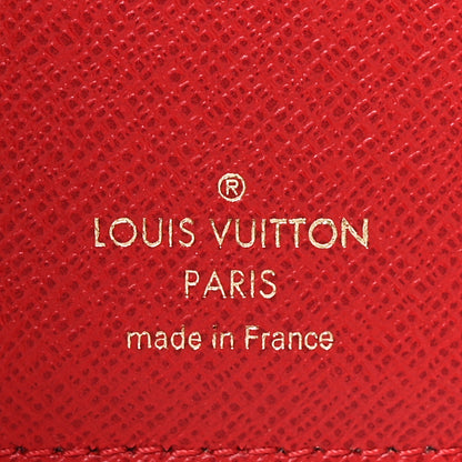 Louis Vuitton Damier Ebene Victorine Wallet Red 6 of 7