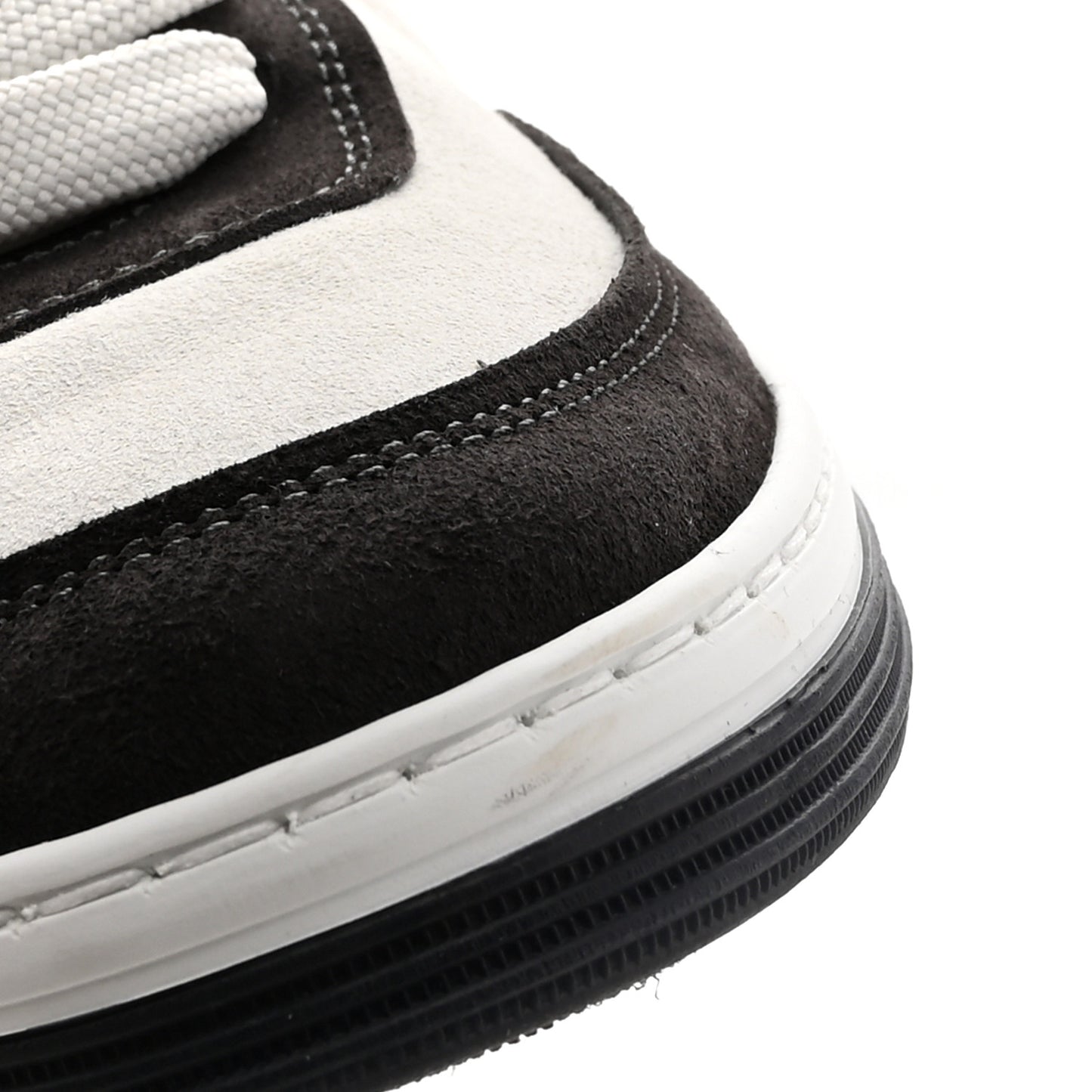 Suede Kidskin Womens CC Sneakers 37.5 Black White
