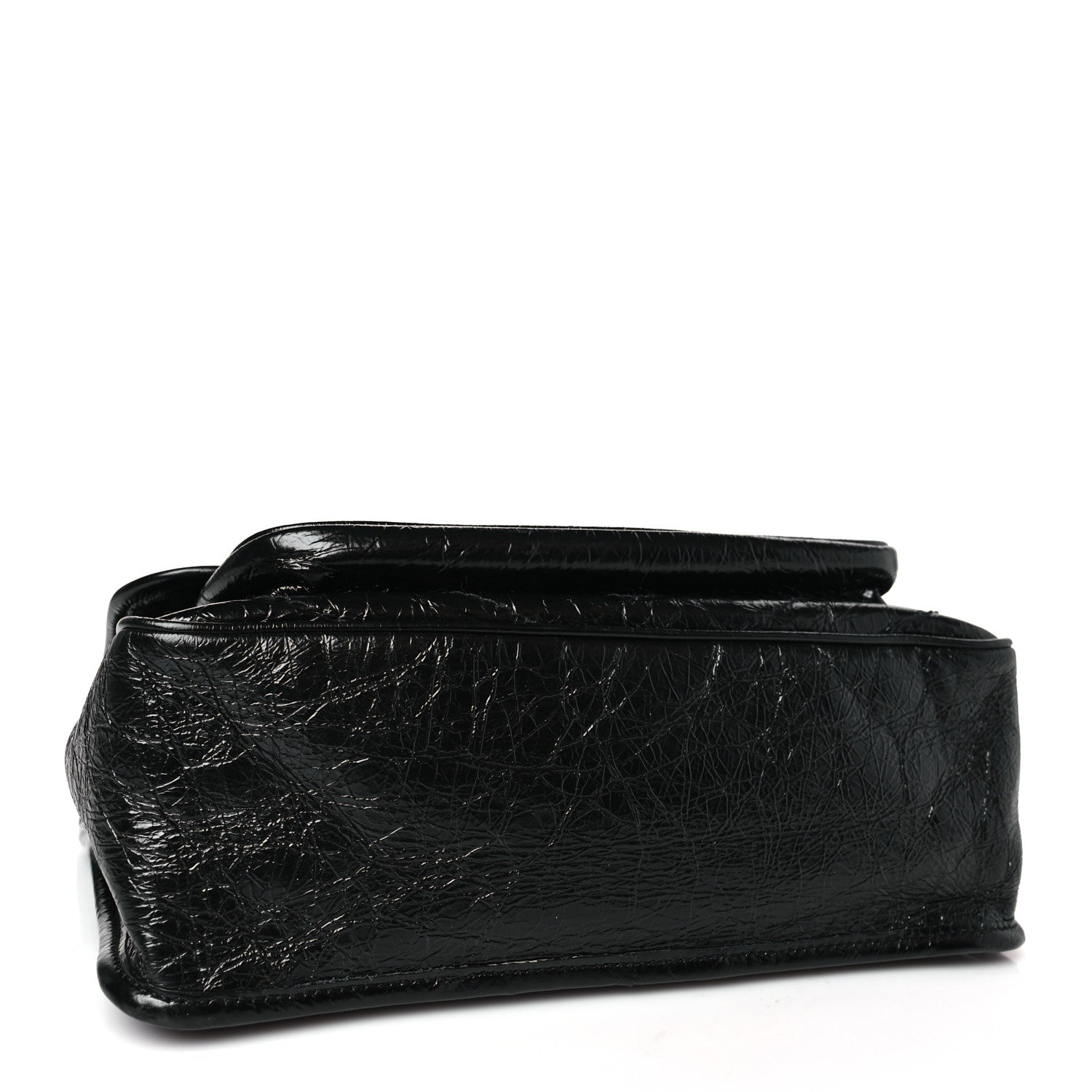 Saint Laurent Crinkled Calfskin Matelasse Monogram Medium Niki Chain Satchel Black 4 of 9