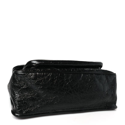 Saint Laurent Crinkled Calfskin Matelasse Monogram Medium Niki Chain Satchel Black 4 of 9