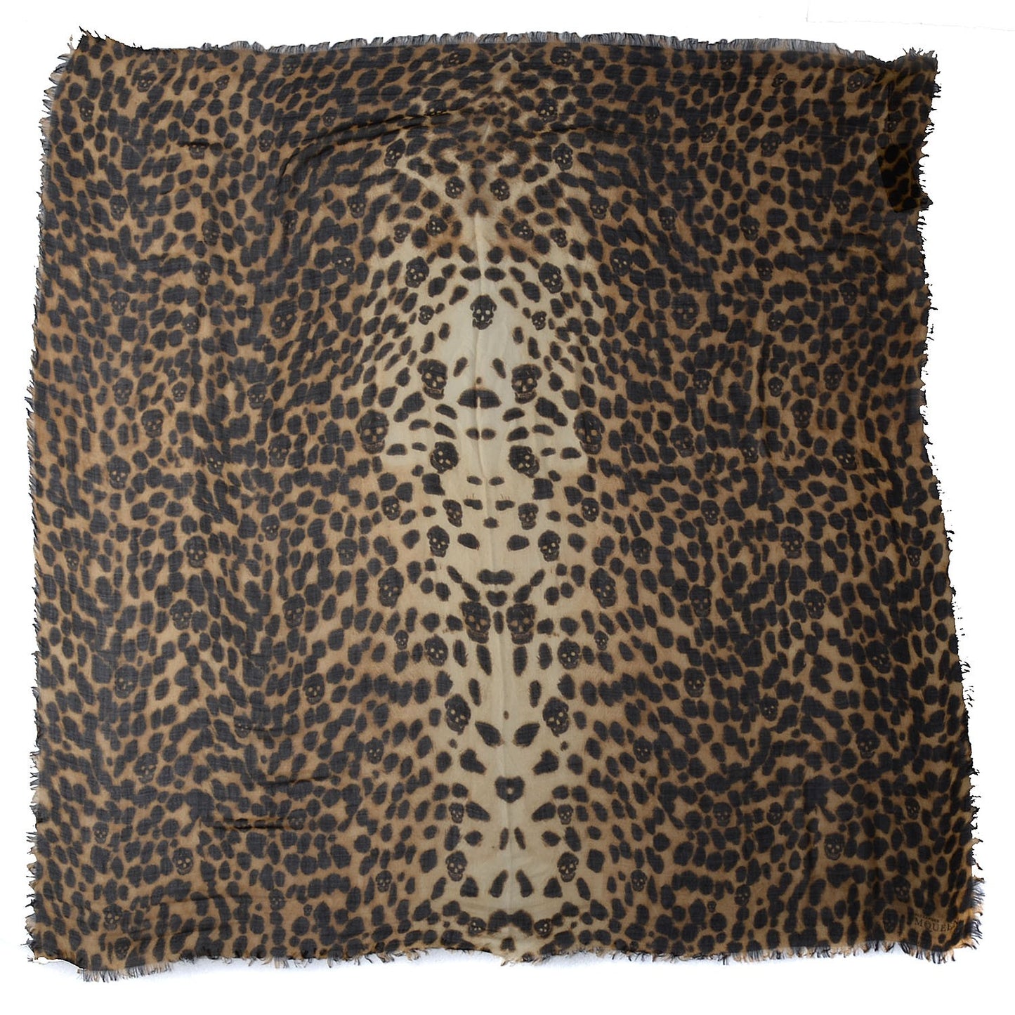 Cashmere Silk Leopard Skull Pashmina Scarf