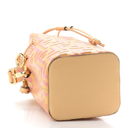 Fendi Vitello Liberty F is Fendi Bi-Color FF 1974 Embossed Mini Mon Tresor Bucket Bag Savana Lollypop 4 of 9