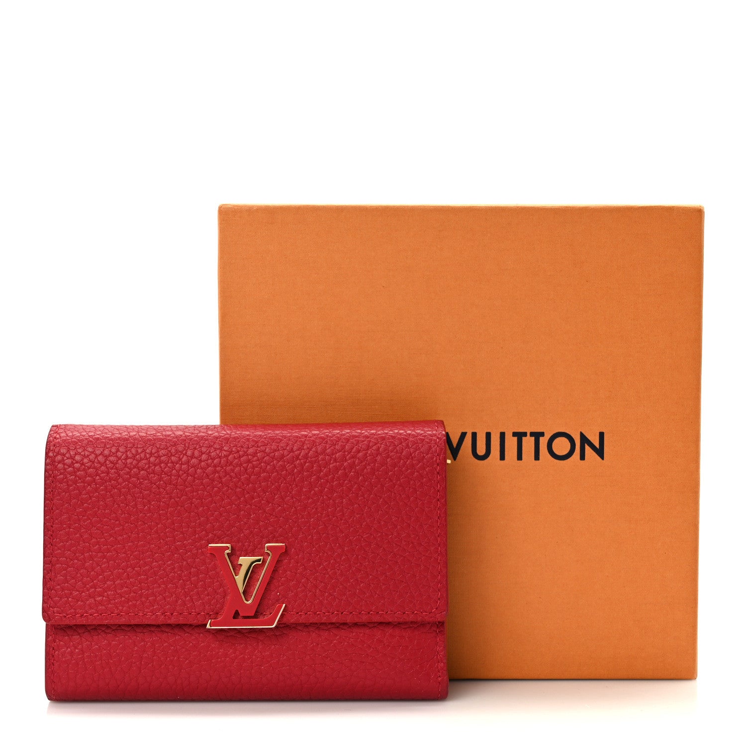 Louis Vuitton Taurillon Capucines Compact Wallet Rubis 9 of 9