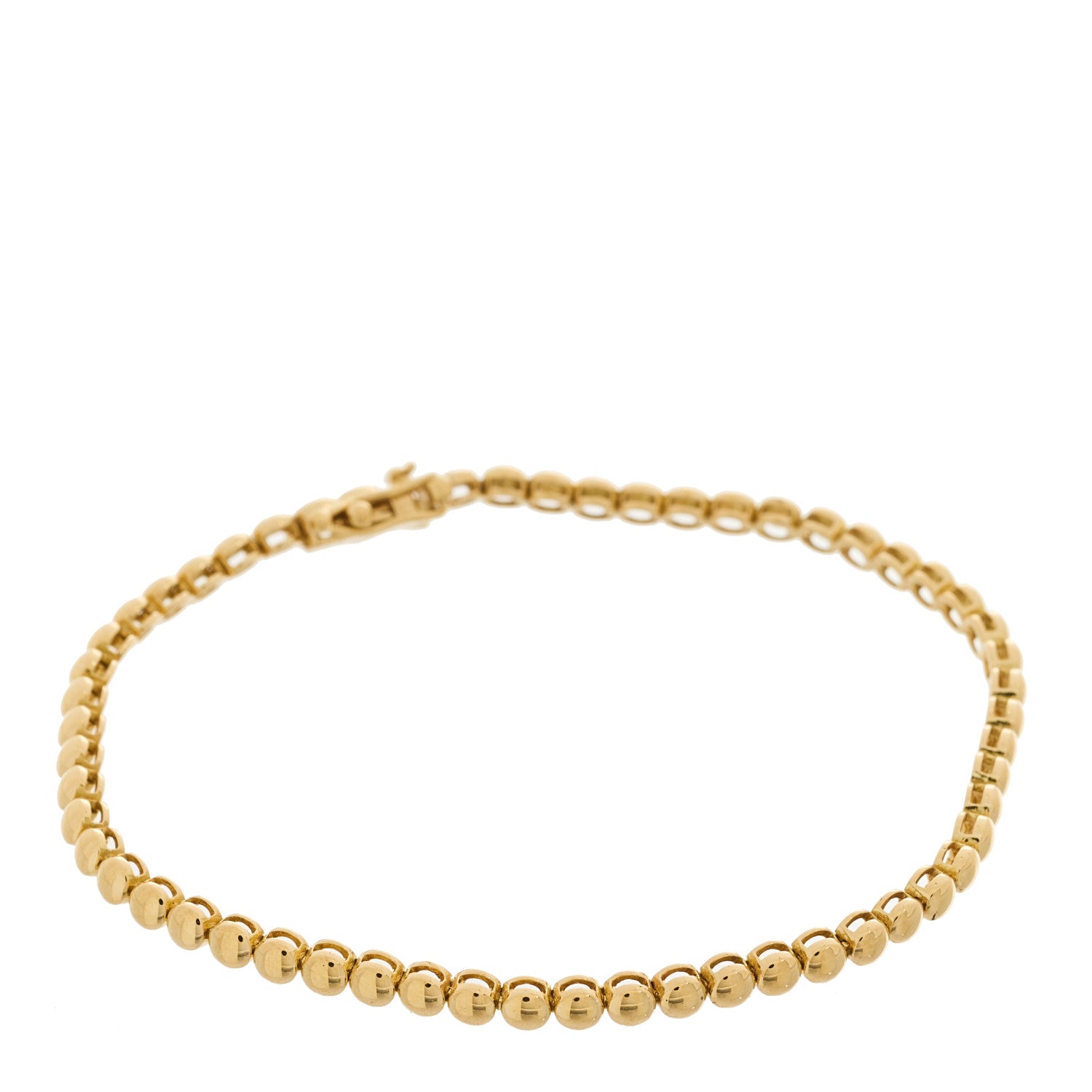 Jennifer Meyer 18K Yellow Gold Mini Bezel Tennis Bracelet 1 of 4