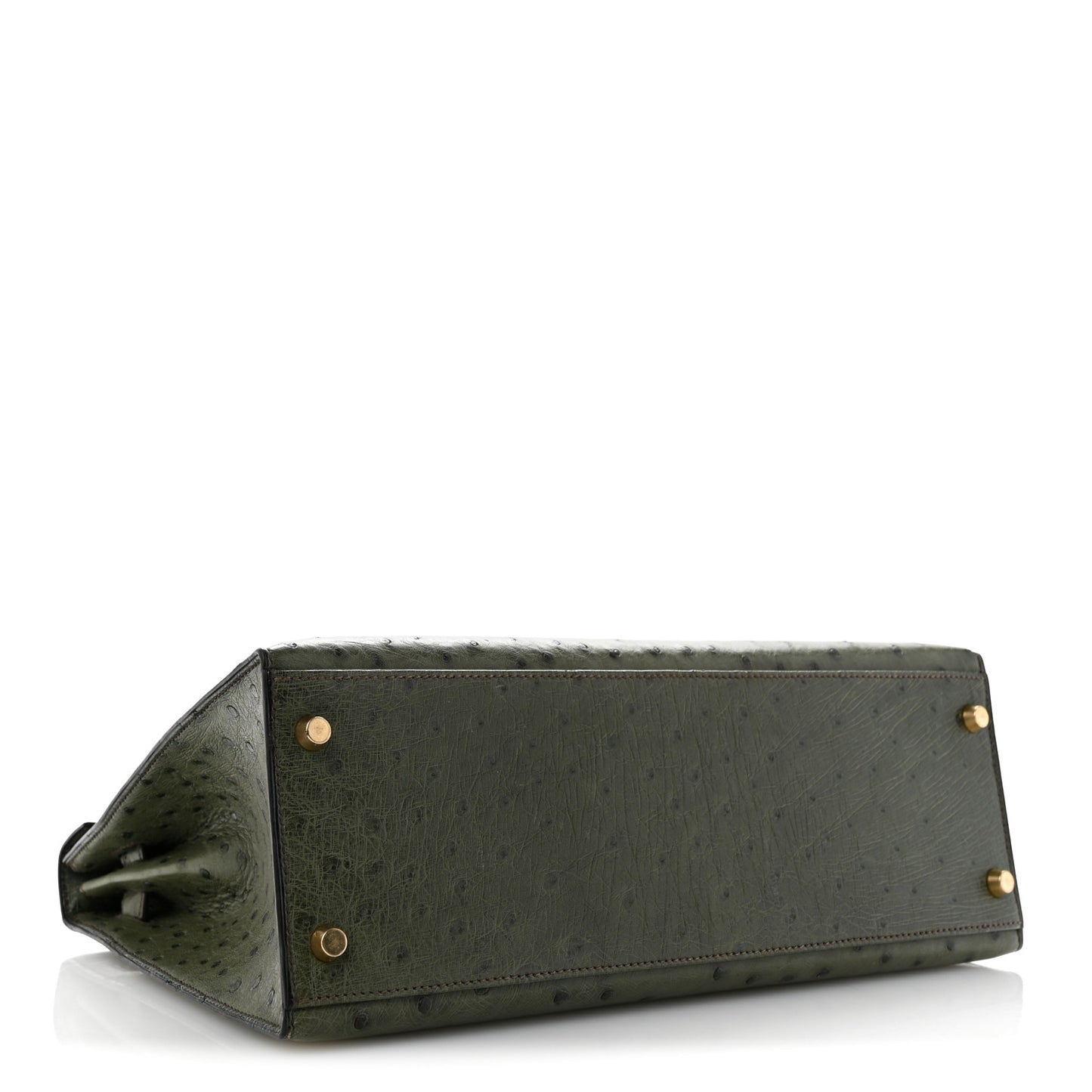 Ostrich Kelly Sellier 32 Vert Olive