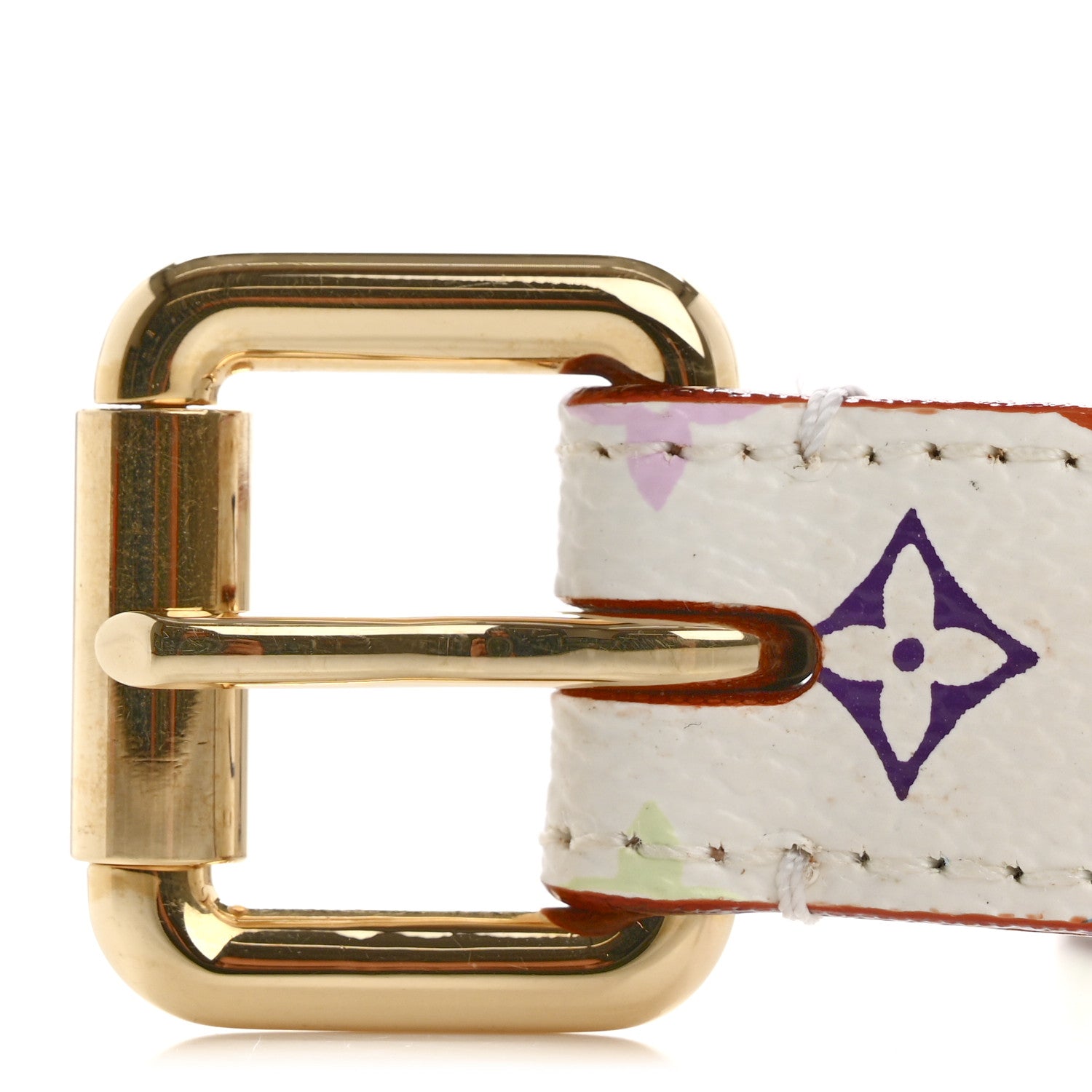 Louis Vuitton Monogram Multicolor Belt 80 32 White 8 of 9