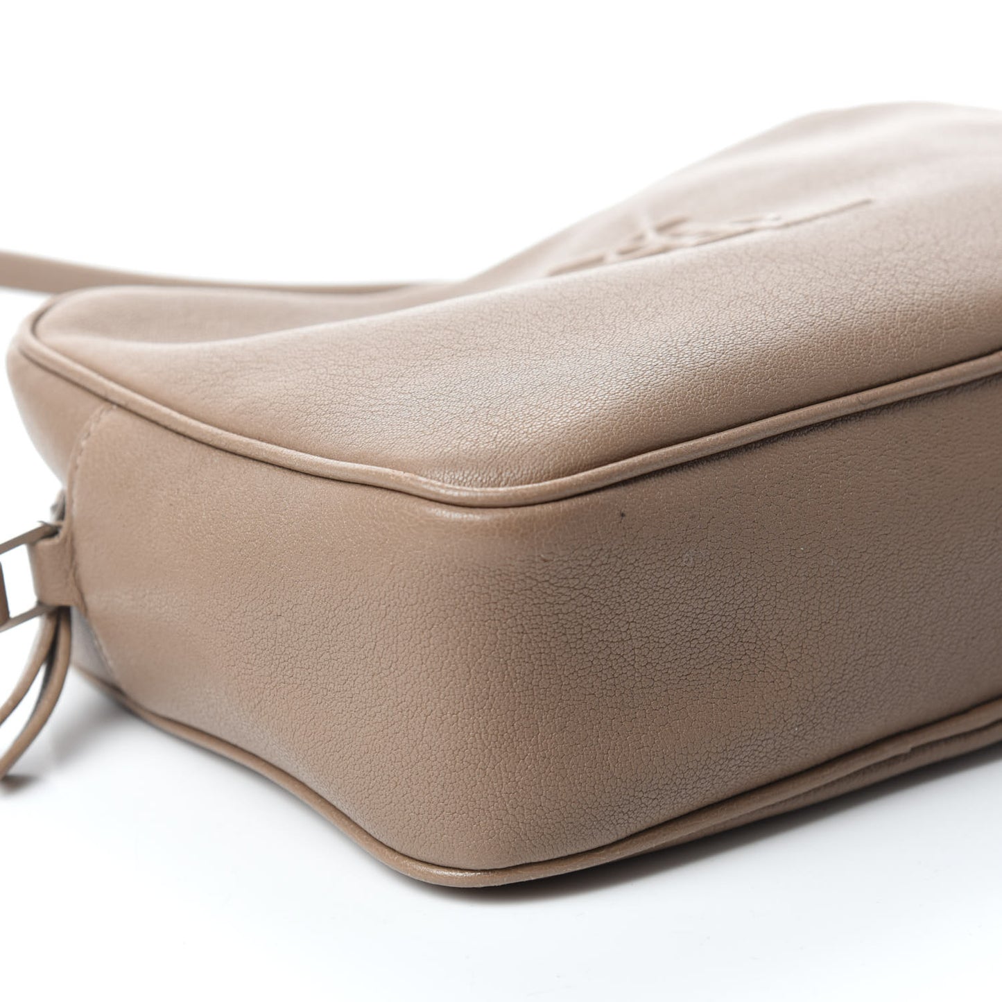 Lambskin Monogram Small Lou Camera Bag Dark Beige
