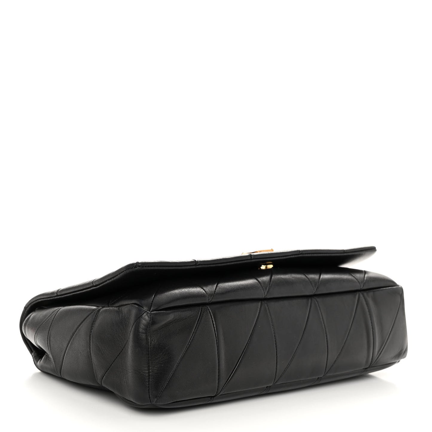 Lambskin Patchwork Monogram Large Jamie Black