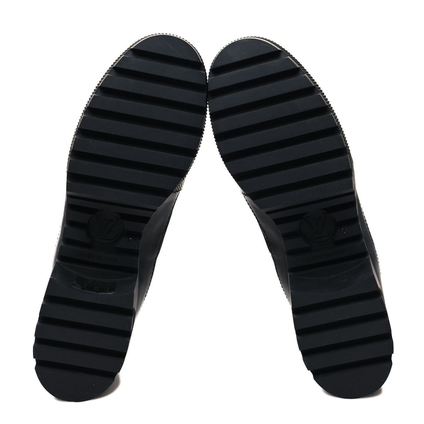 Suede Calfskin Jacquard Since 1854 Laureate Platform Desert Boots 40 Black