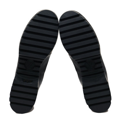 Louis Vuitton Suede Calfskin Jacquard Since 1854 Laureate Platform Desert Boots 40 Black 5 of 7