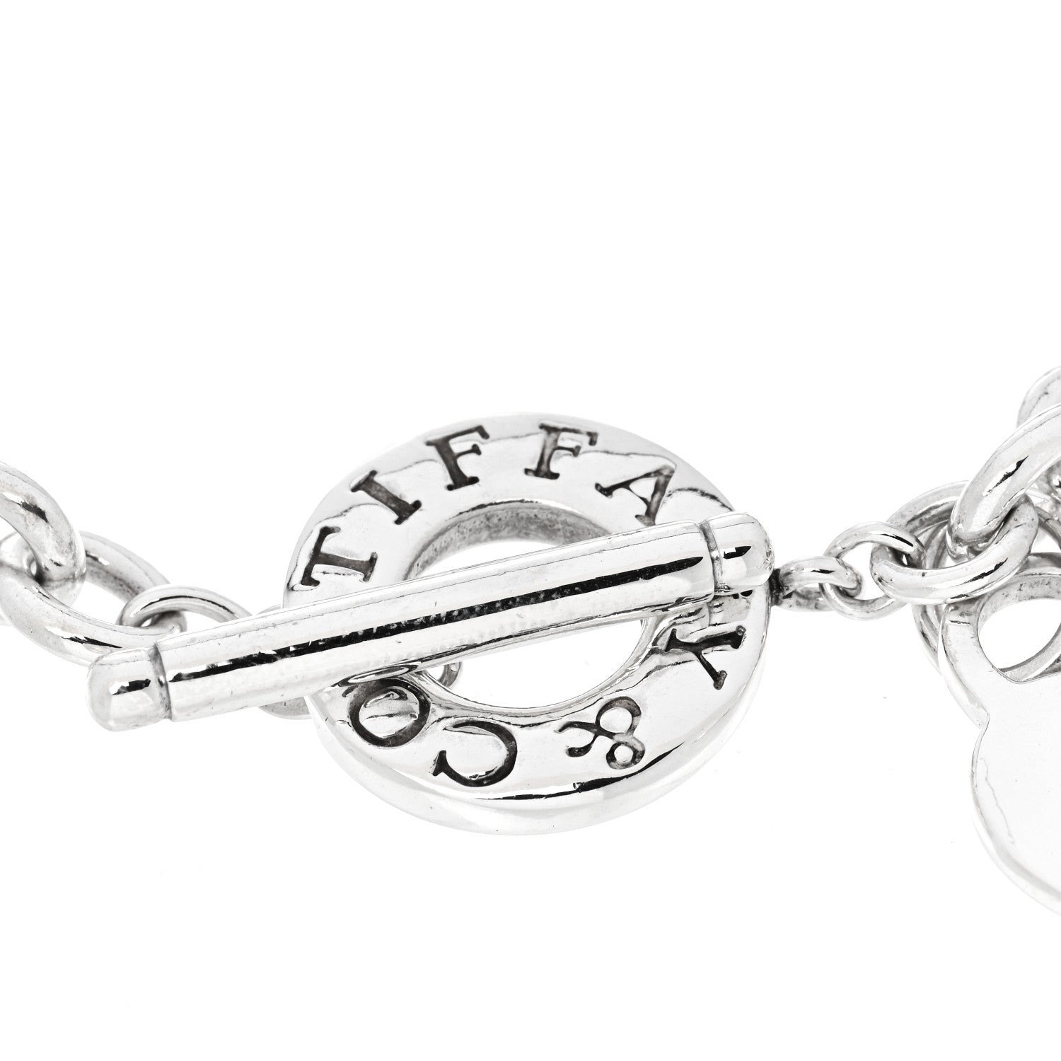 Tiffany Sterling Silver Heart Tag Toggle Bracelet 3 of 4