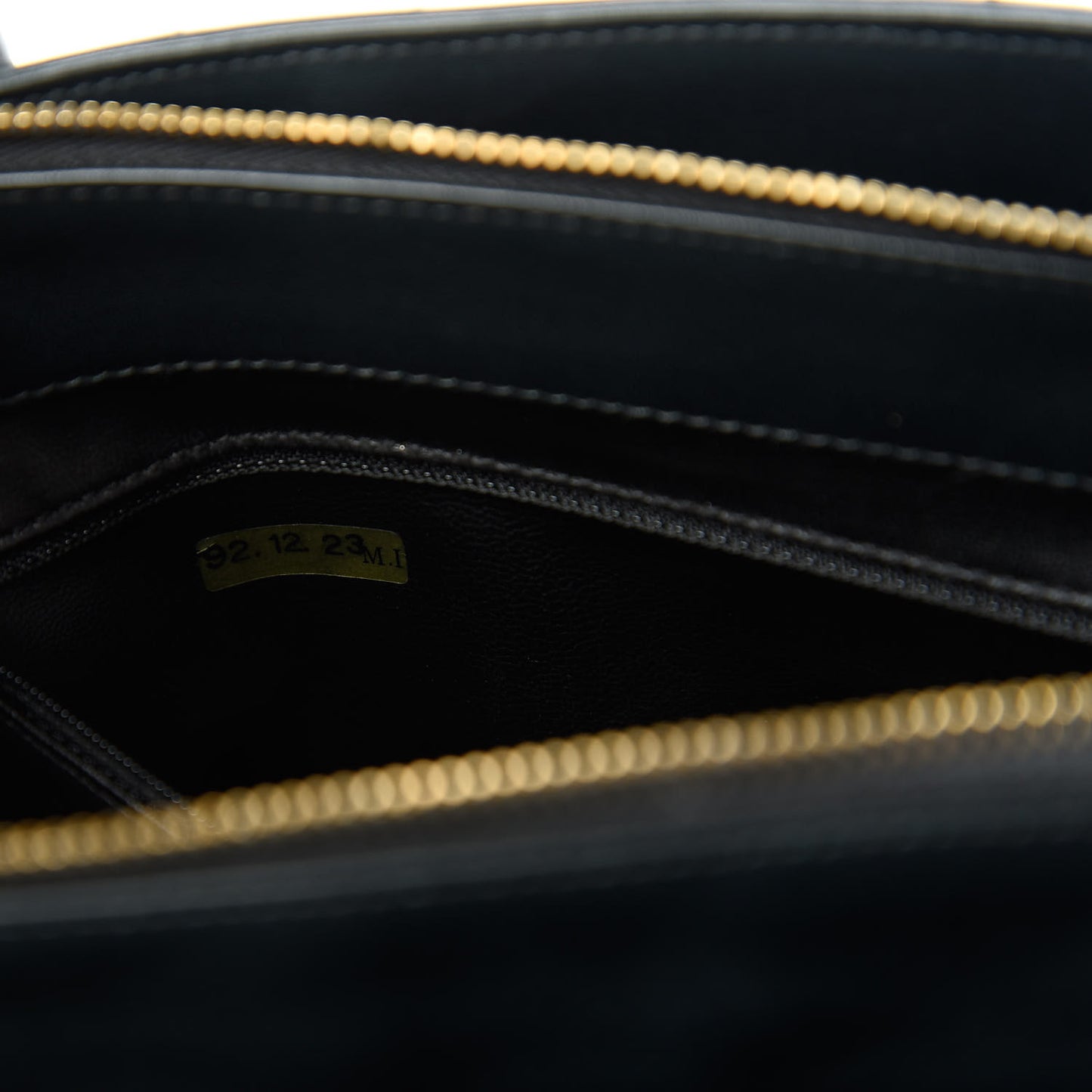 Lambskin Chevron Quilted Top Handle Bag Black