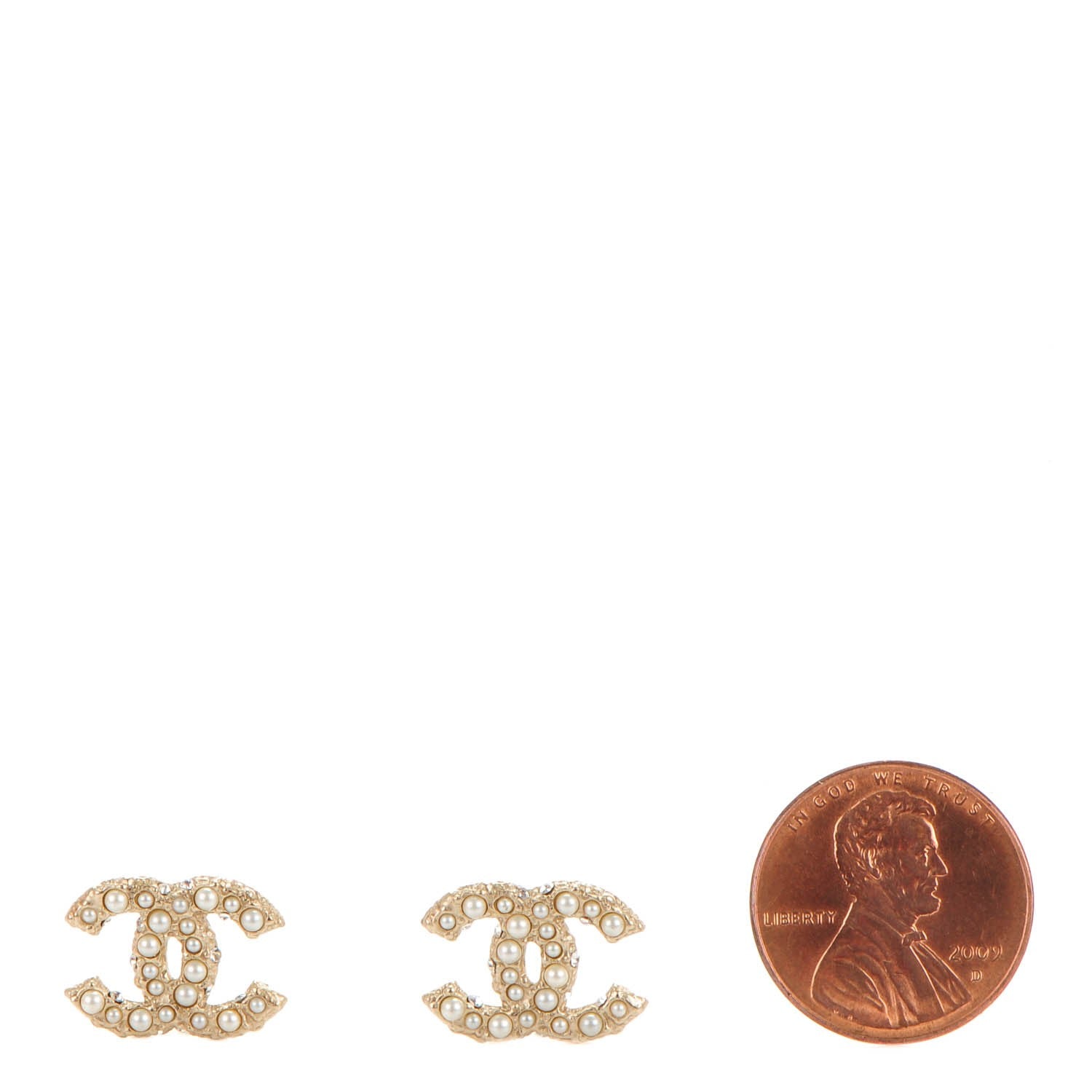Chanel Pearl CC Earrings Gold 2 of 5