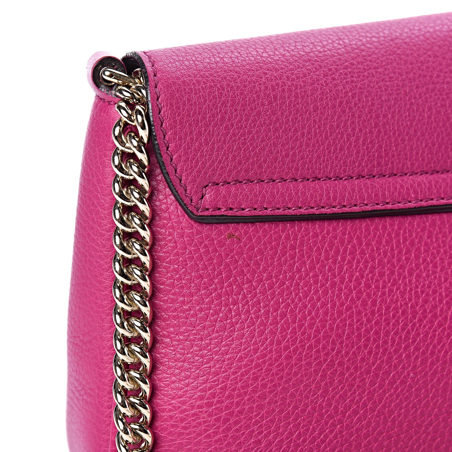Gucci Cellarius Calfskin Medium Soho Flap Crossbody Bright Bouganville 12 of 15