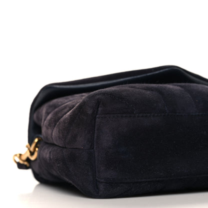 Saint Laurent Suede Toy Loulou Shoulder Bag Deep Marine 7 of 13