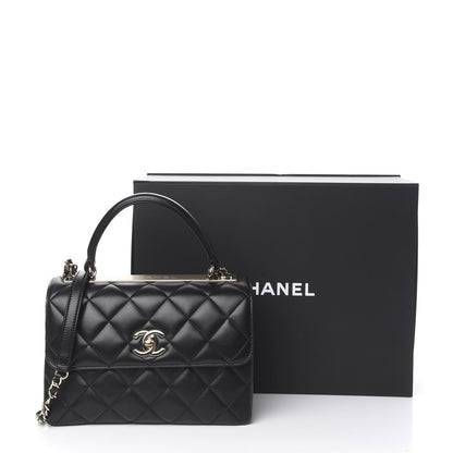 Chanel Lambskin Quilted Small Trendy CC Dual Handle Flap Bag Black 15 of 15