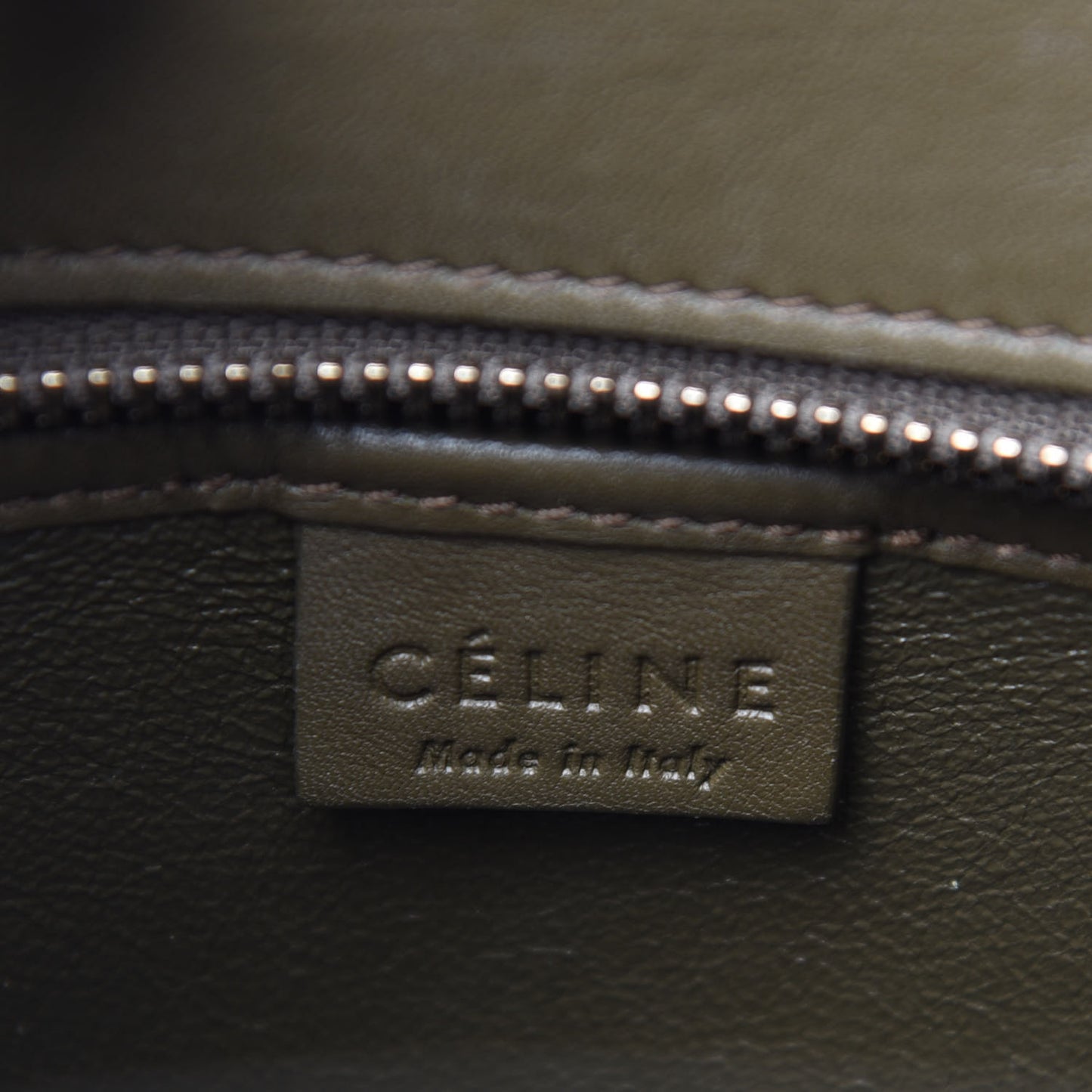 Smooth Calfskin Nano Luggage Khaki