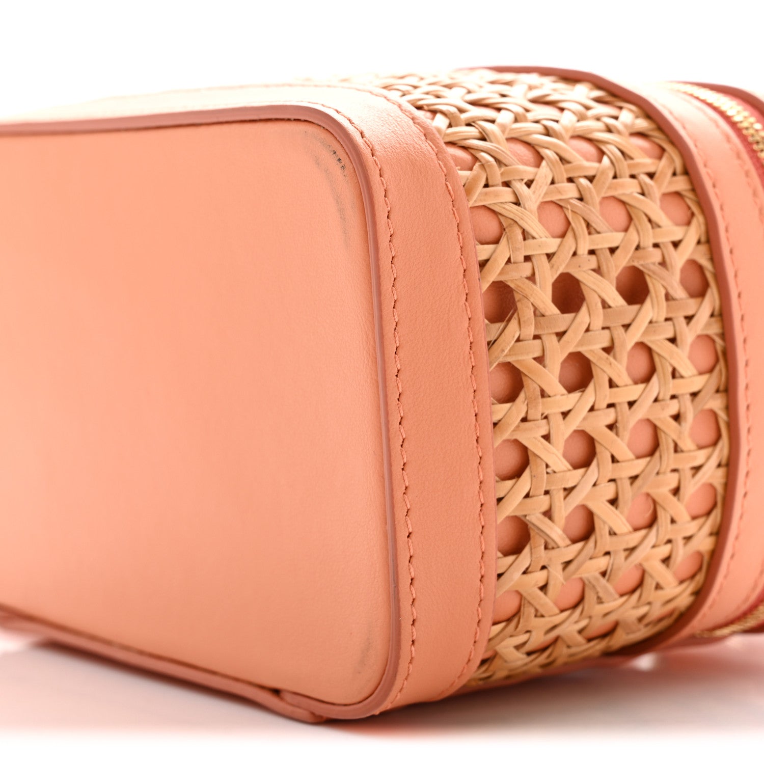 Bulgari Calfskin Rattan Serpenti Forever Top Handle Vanity Orange 10 of 13