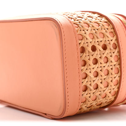 Bulgari Calfskin Rattan Serpenti Forever Top Handle Vanity Orange 10 of 13