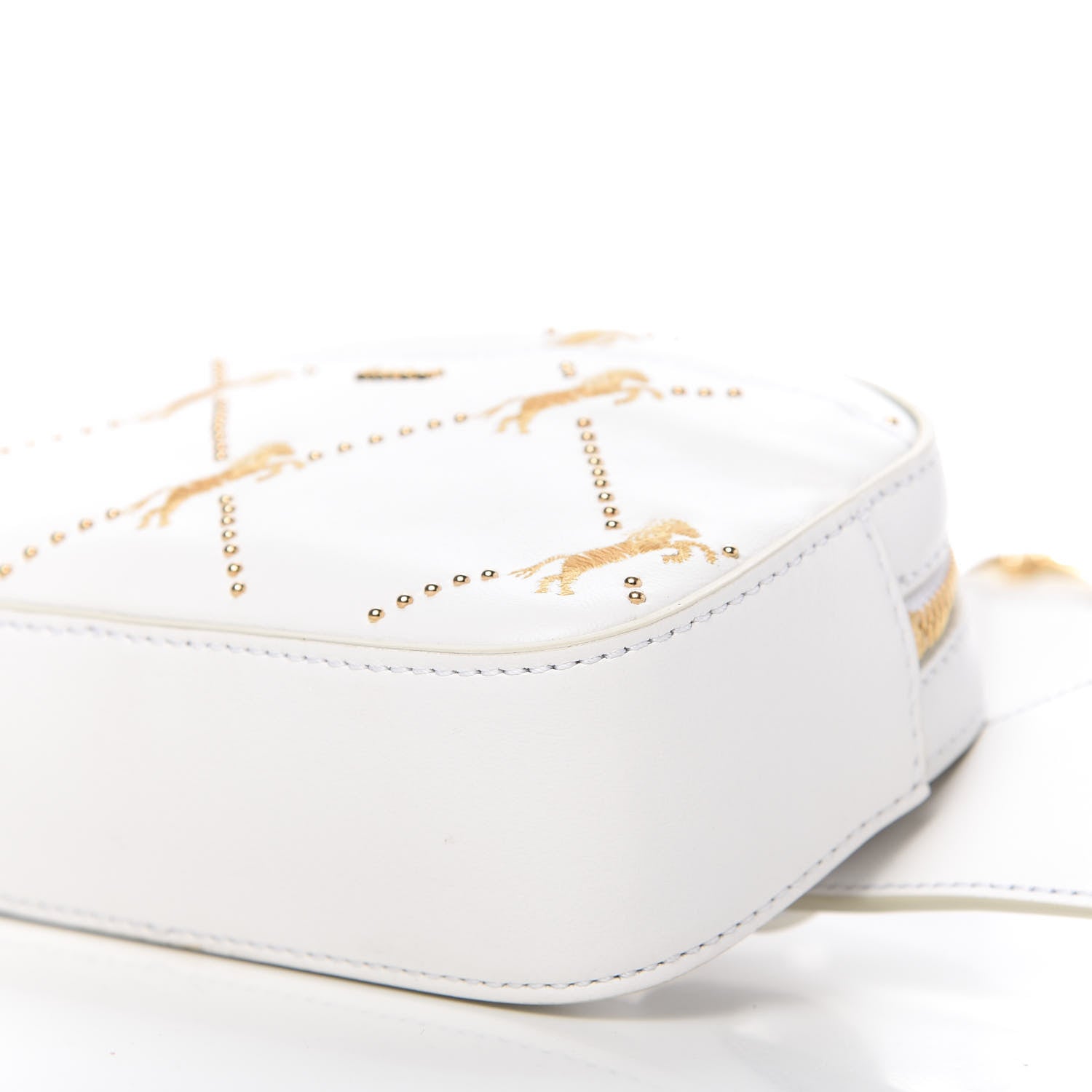 Chloe Smooth Calfskin Little Horses Embroidered Signature Belt Bag Brilliant White 7 of 9