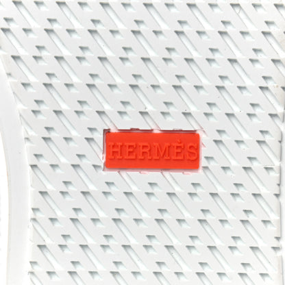 Hermes Calfskin Perforated Day Sneakers 37 White 6 of 9