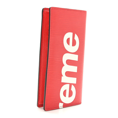 Louis Vuitton X Supreme Epi Brazza Wallet Red 3 of 8